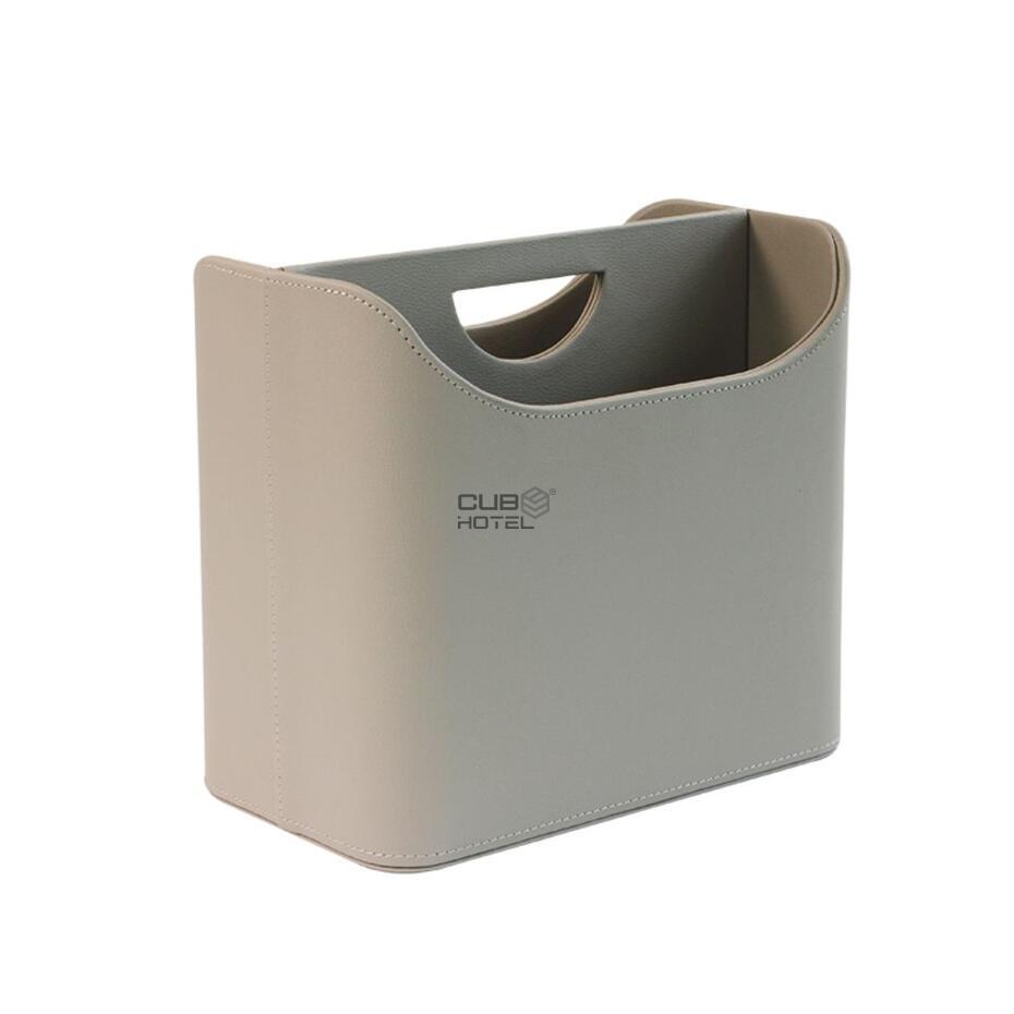 Magazine Holder in Black or Sand Faux Leather