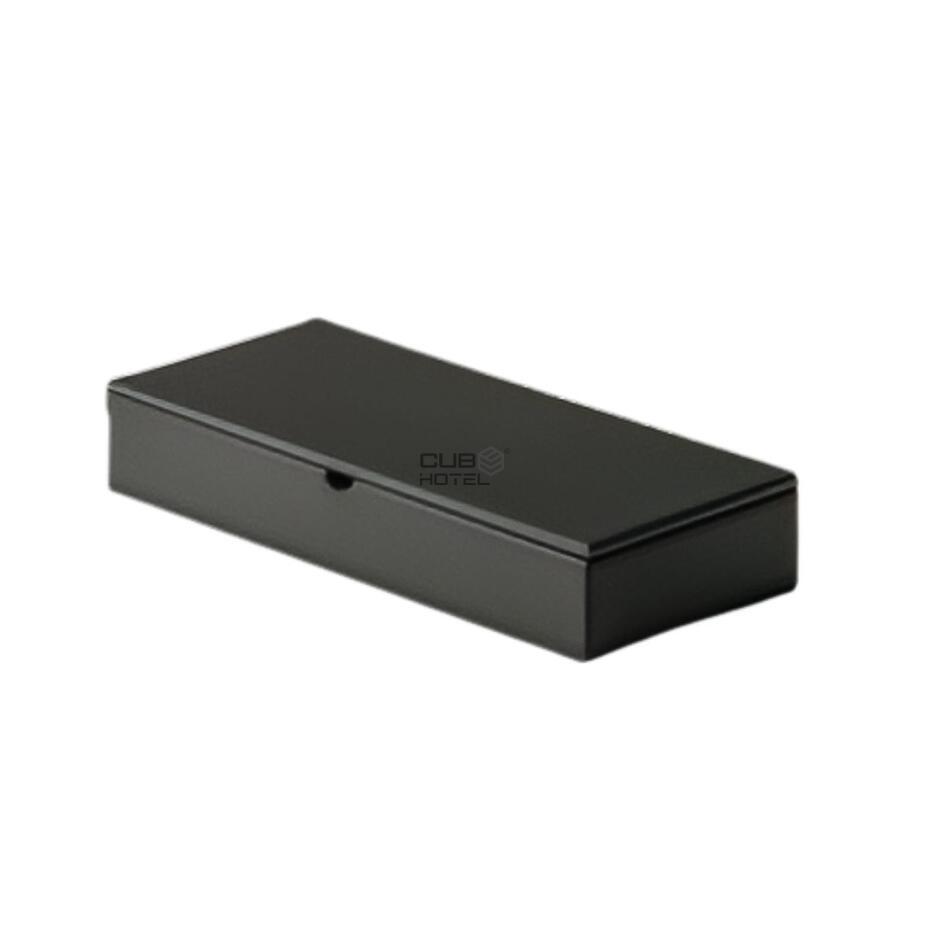 Jewelry Box in Sand or Black Faux Leather with Velvet Lining
