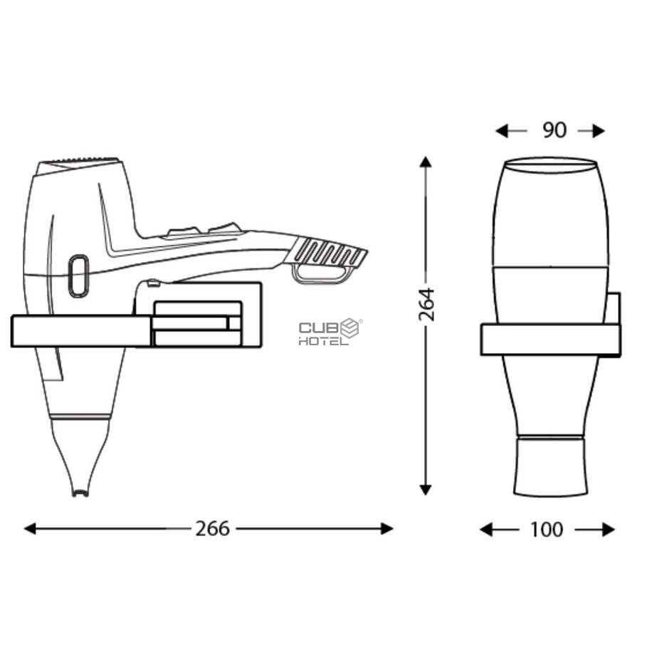 Calisto Black 2000W Hair Dryer with Stand