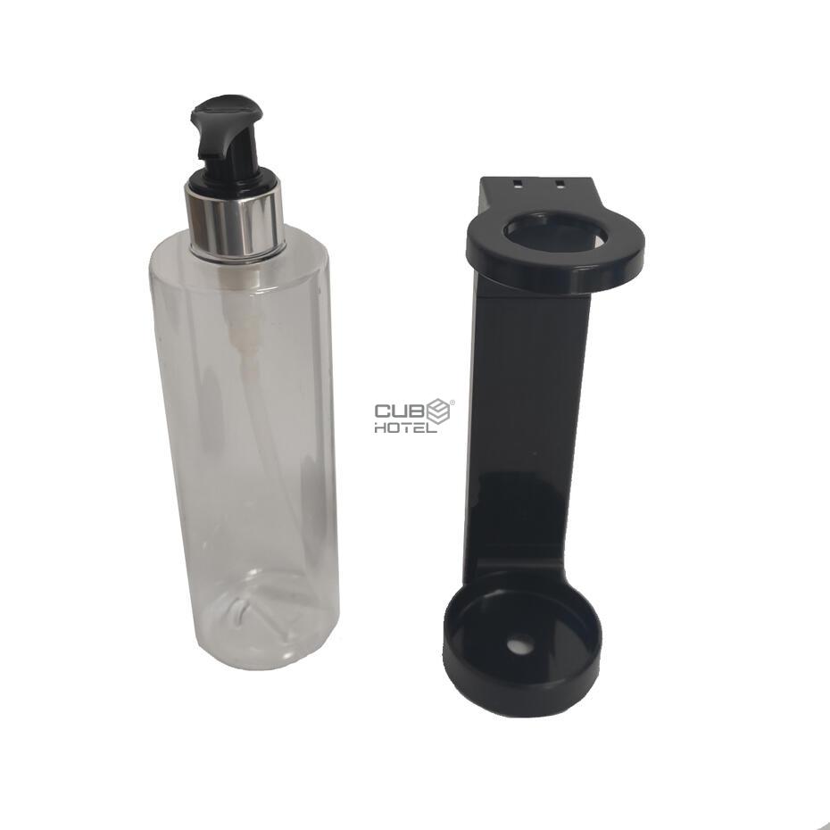 Dispensador de Jabón Negro ISISS 300 ml para Jabón, Gel o Alcohol