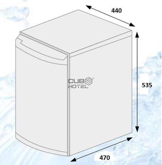 Glass Door Minibar 49 Liters