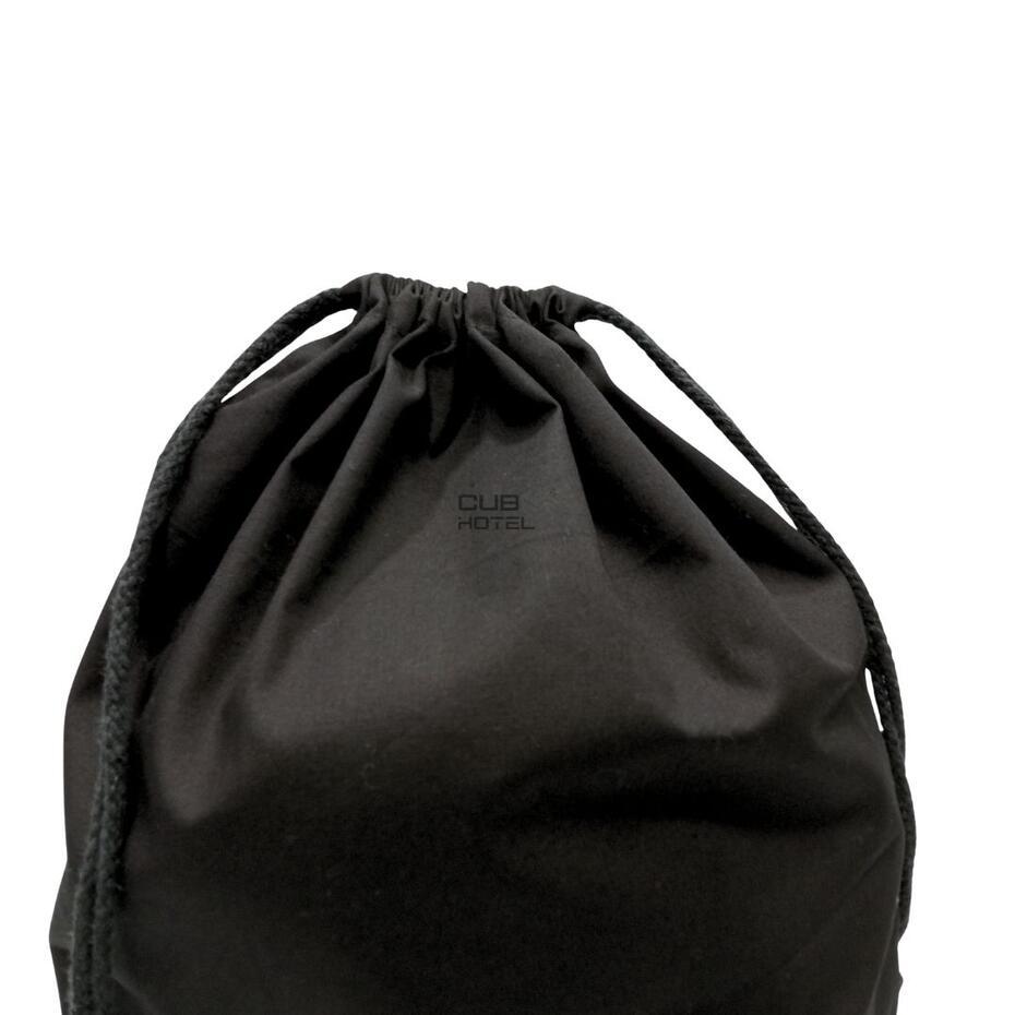 Saco de Lavandería Negro Algodón 60x40cm