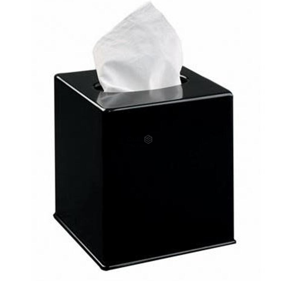 Cubo Preto Brilho Abs Dispensador Tissues