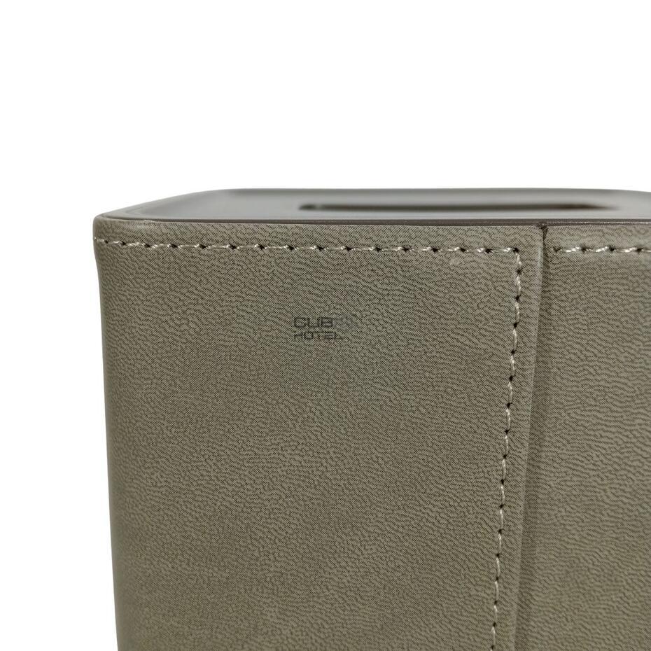 Cubo Dispensador de Pañuelos ABS/Polipele Gris 