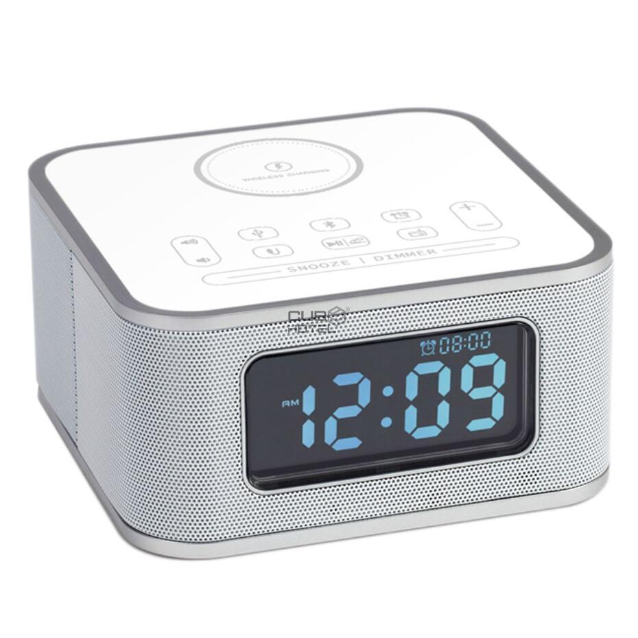 Multifunction Alarm Clock Radio Black or White for Hotel