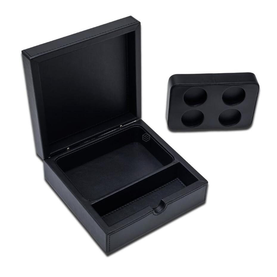 Black PU Leather Coffee Capsule Box
