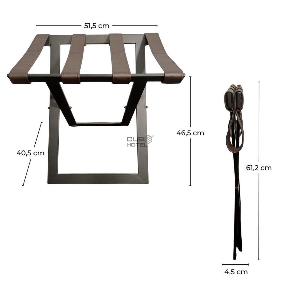 Black Metallic Design Luggage Support