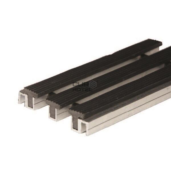 Aluminum/rubber mat Height 17mm T profile