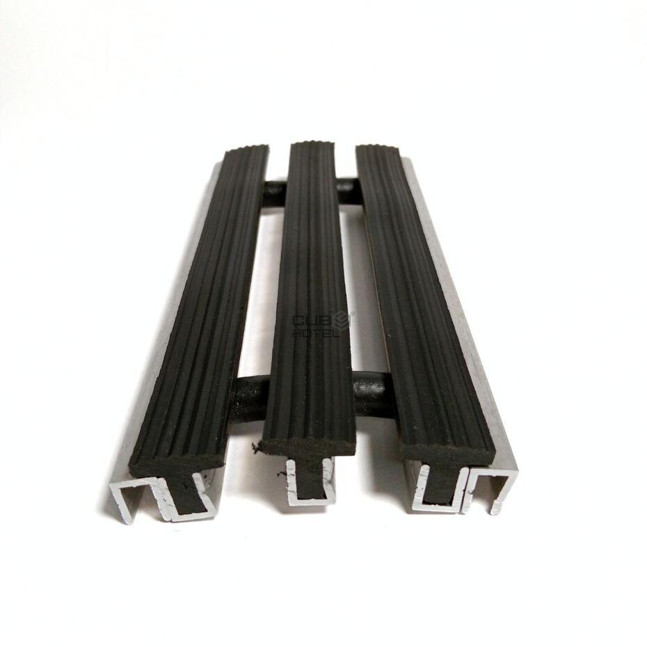 Aluminum/rubber mat Height 17mm T profile