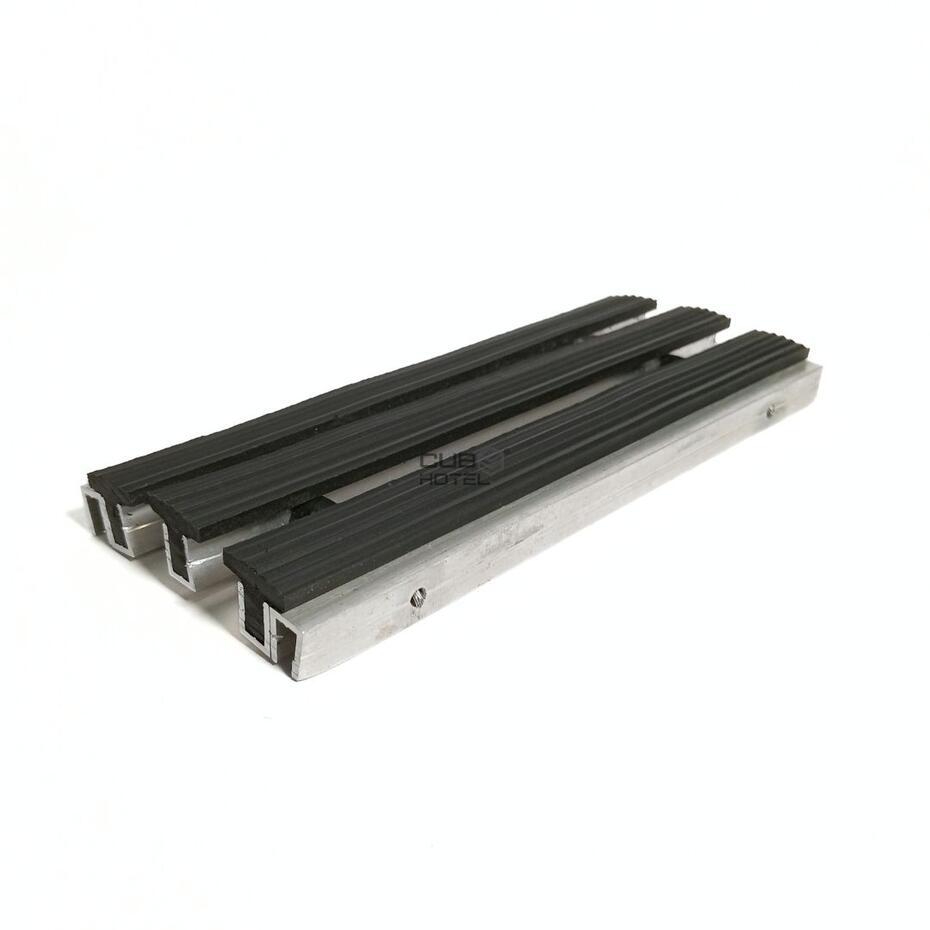 Aluminum/rubber mat Height 17mm T profile