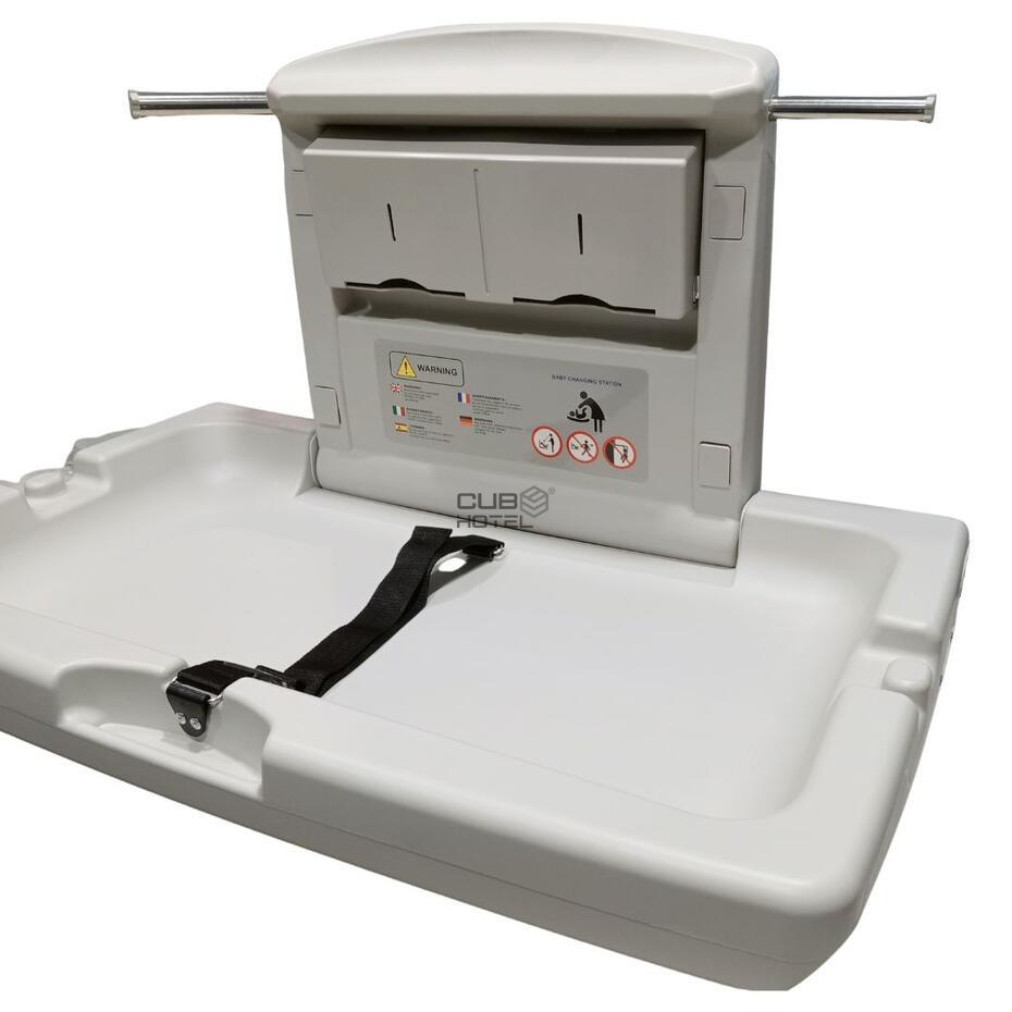 Wall-Mounted Horizontal Baby Changing Station