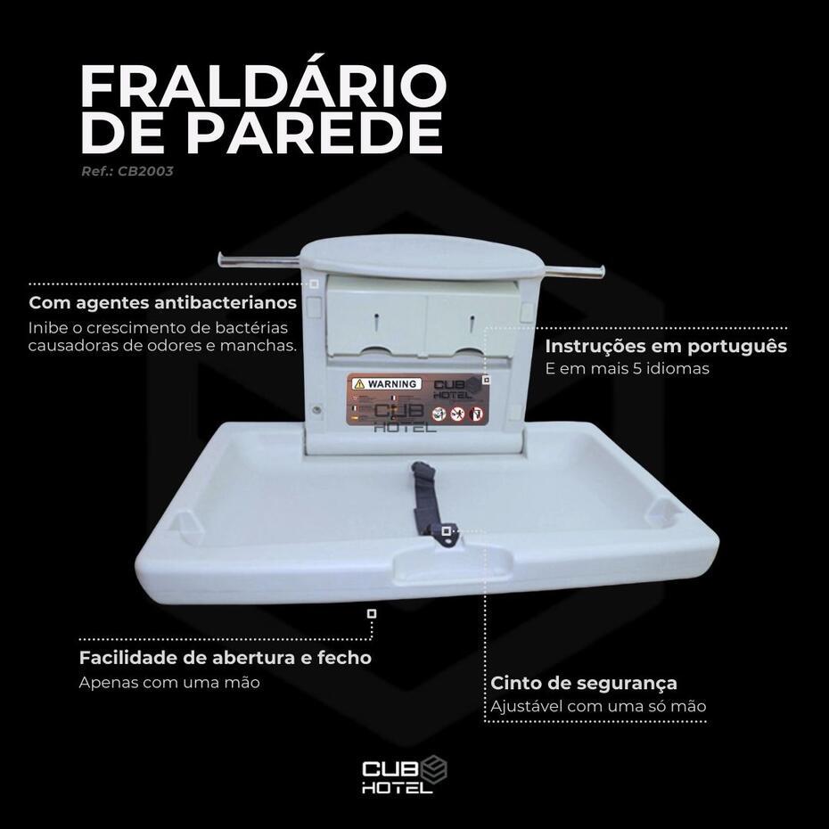Trocador de Fraldas Horizontal com Fixação na Parede
