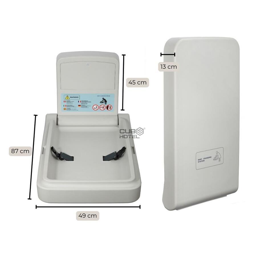 Vertical Wall-Mounted Antibacterial Changing Table