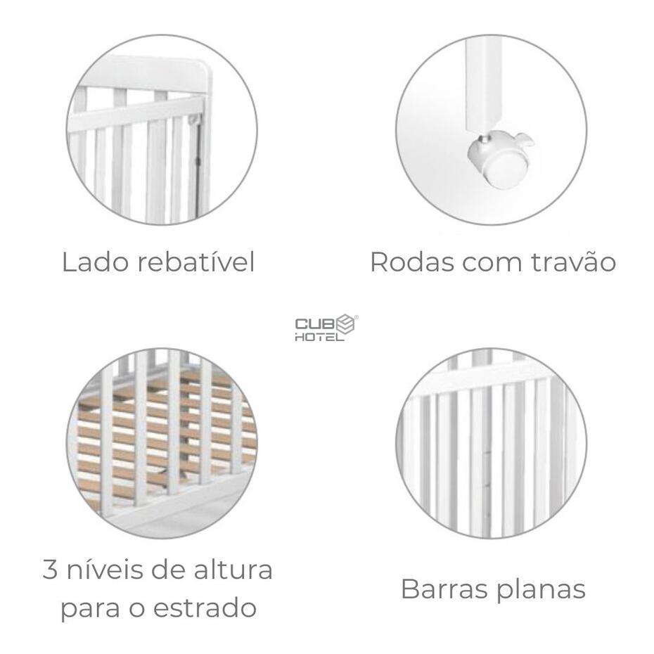 Beech Wood Crib with Wheels and Drop Side