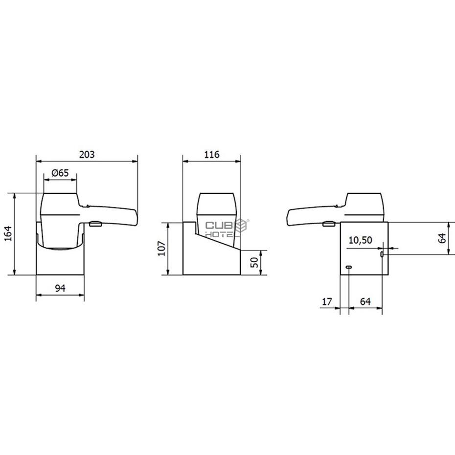 Wall Mounted Standard Hair Dryer