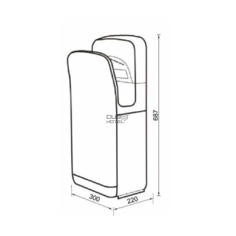 Automatic Hand Dryer ABS Silver
