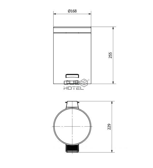 Black Bucket 3 Liters With Pedal and Lid