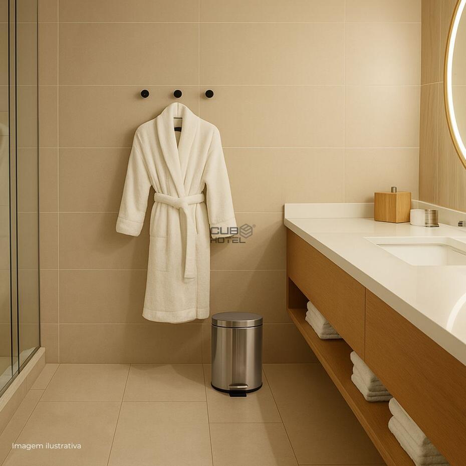 Brushed Stainless Steel Pedal Bin with Soft-Close Lid 5L for Hotel