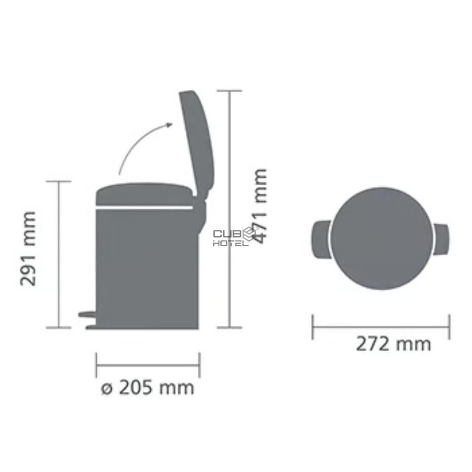 Balde en Inox Brillante de 5L