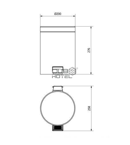 Papelera Inox 5L Brillo