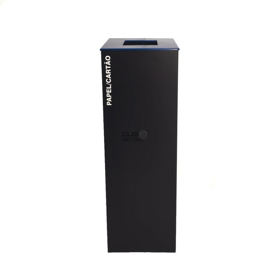 Ecopunto Individual Reciclaje Papel/Cartón Pintado 45L Negro