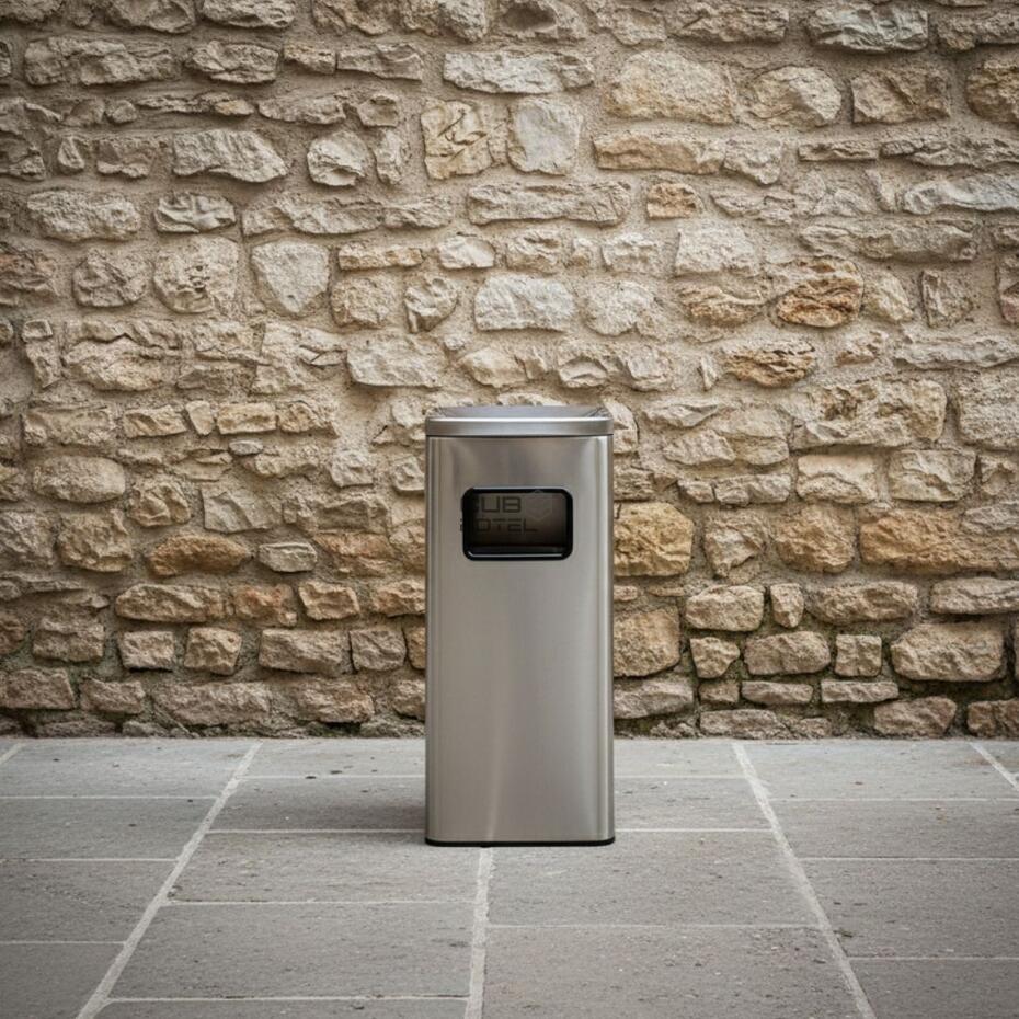 Stainless Steel Ashtray Bin 30L Fingerprint-Proof Finish