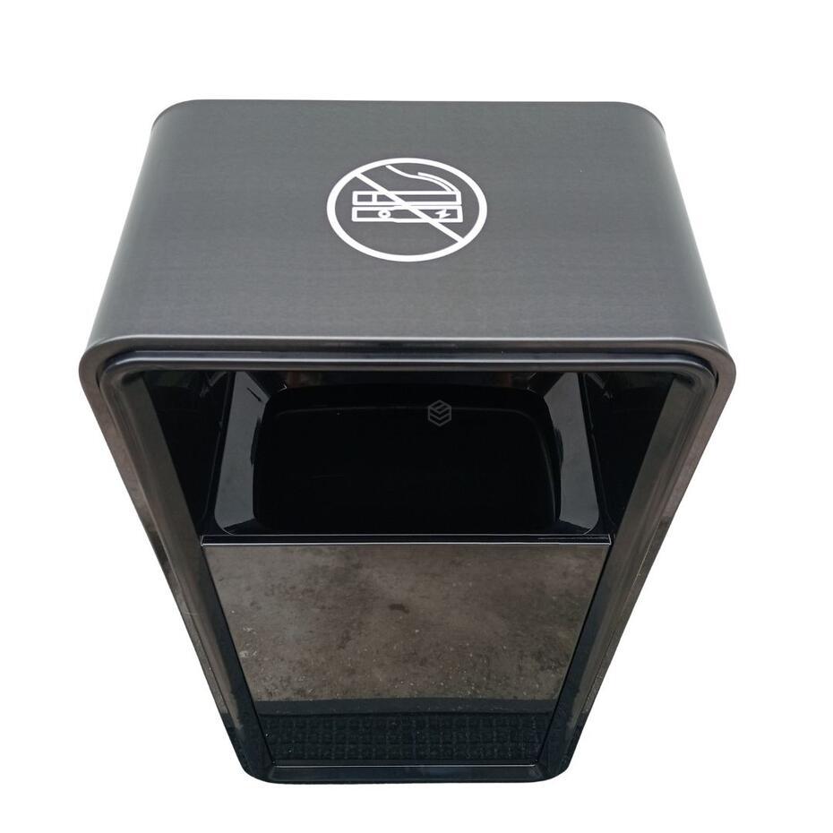 Brushed Stainless Steel Trash Bin