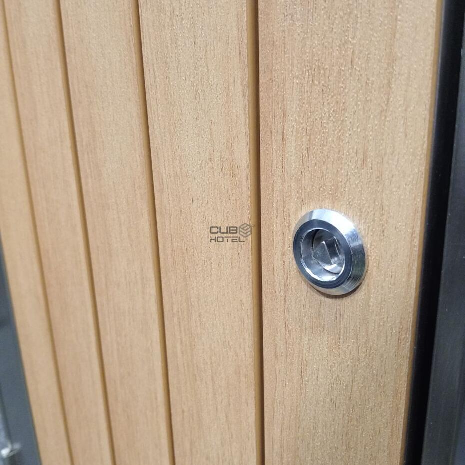 Stainless Steel Ashtray Recycling Bin with Wood Effect