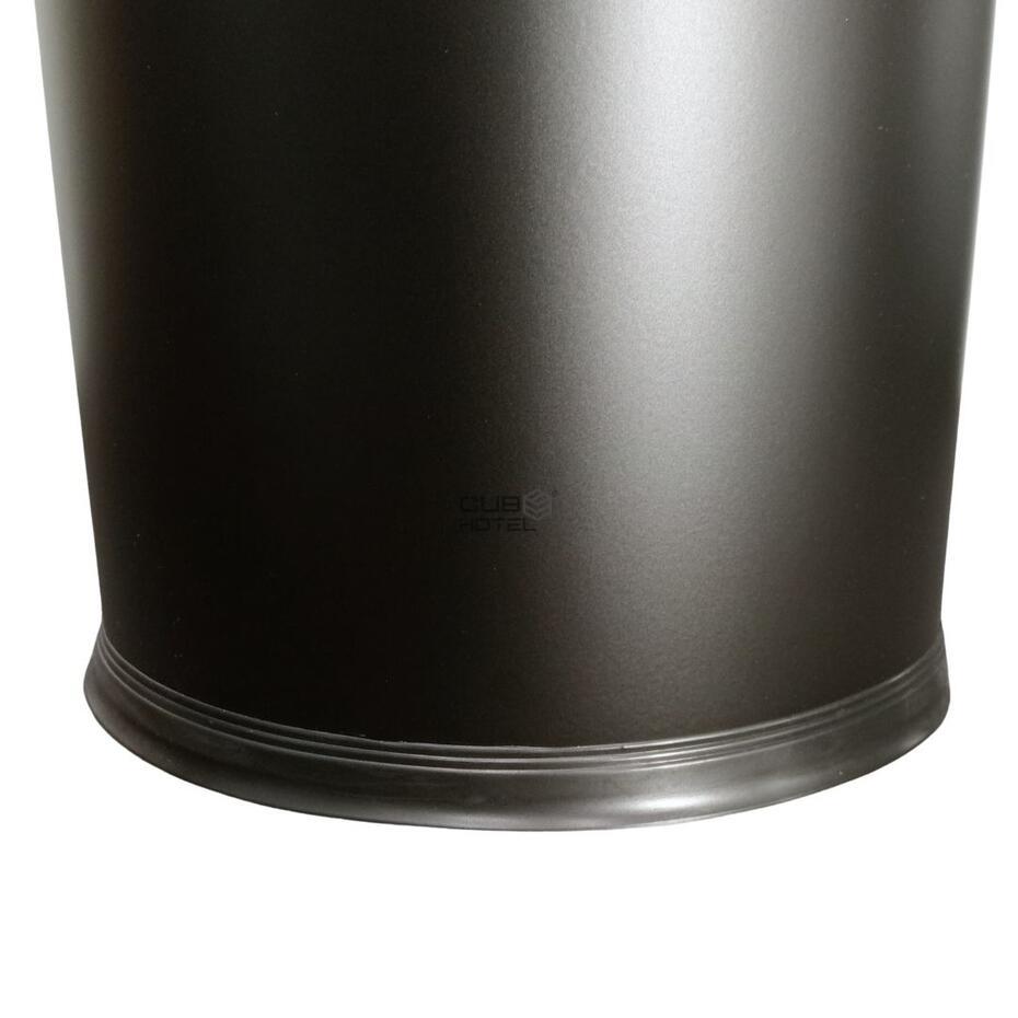 Papelera Cenicero de Acero Pintado Negro 10L