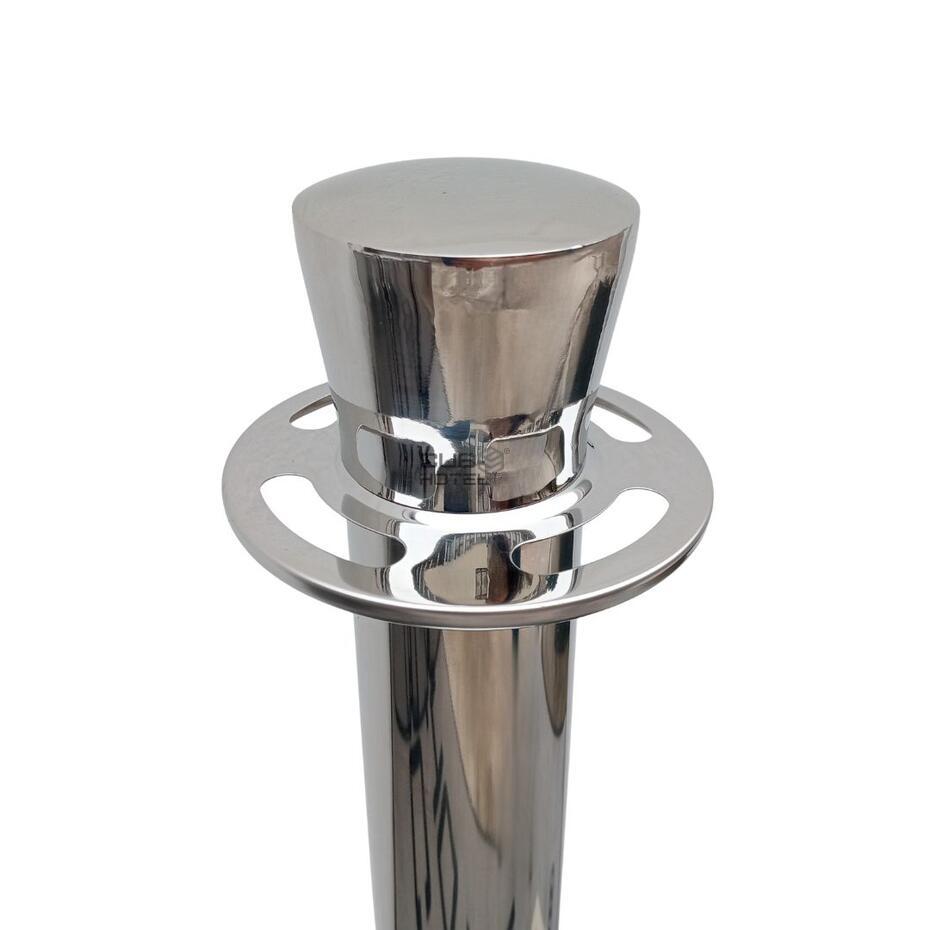 Poste Gestor de Fila Inox Brilhante