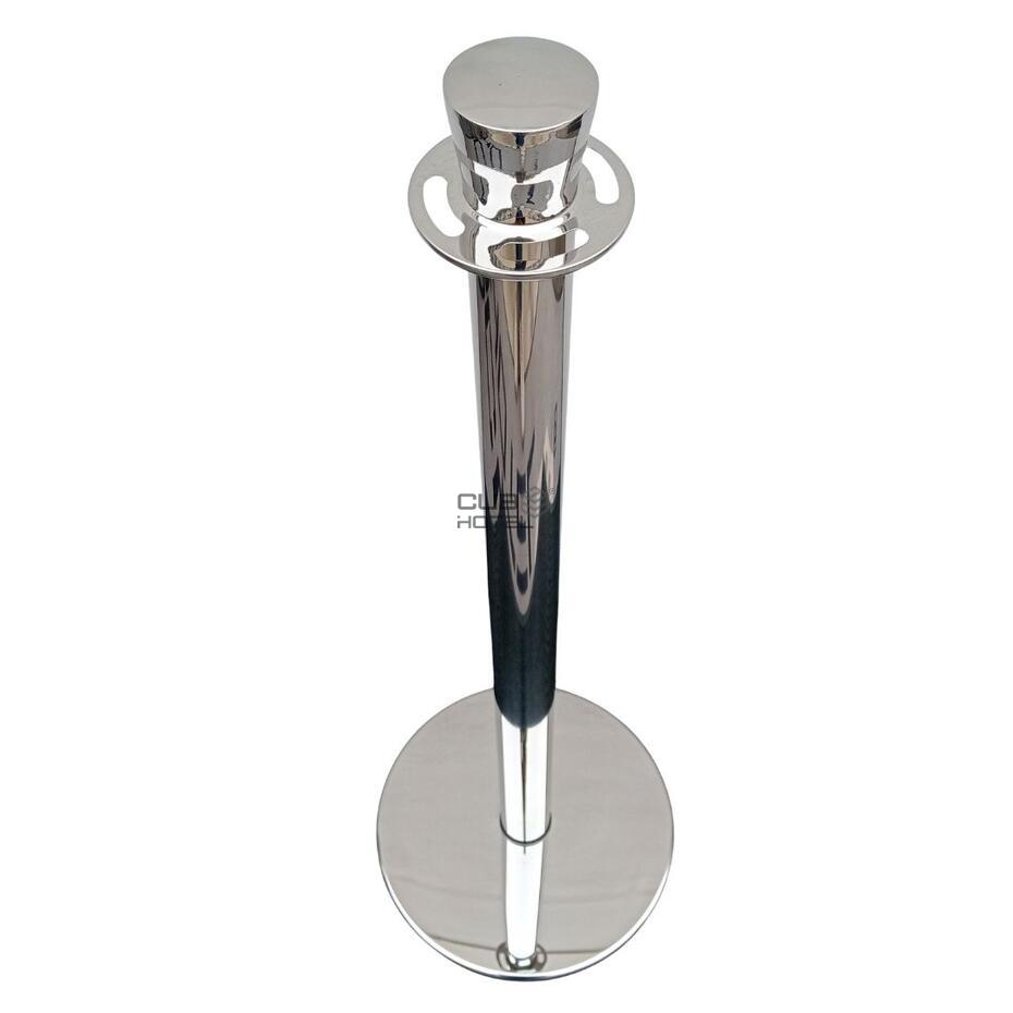Poste Gestor de Fila Inox Brilhante