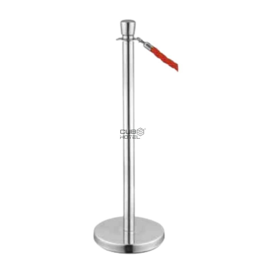 Poste Gestor de Fila Inox Brilhante
