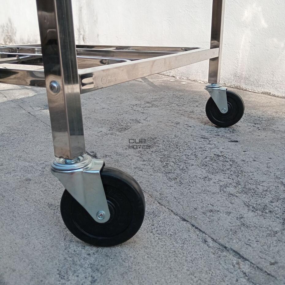 Carro de Lavandaria Inox 201 Dobrável Saco Azul 210L