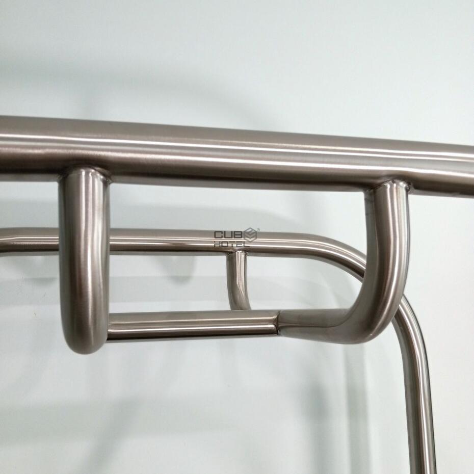 Cubo Compact Chrome Hotel Luggage Cart