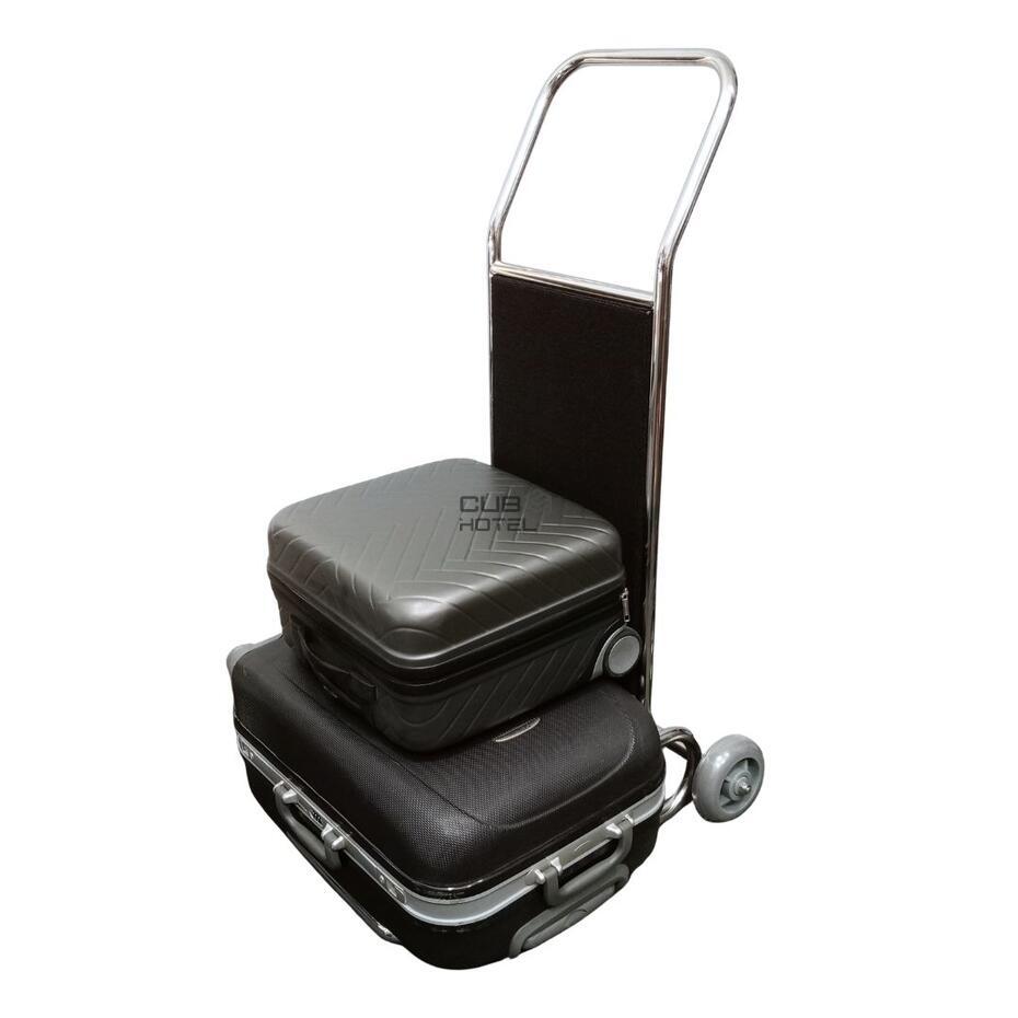 Carro Portaequipajes Plegable 2 Ruedas con Alfombra Negra