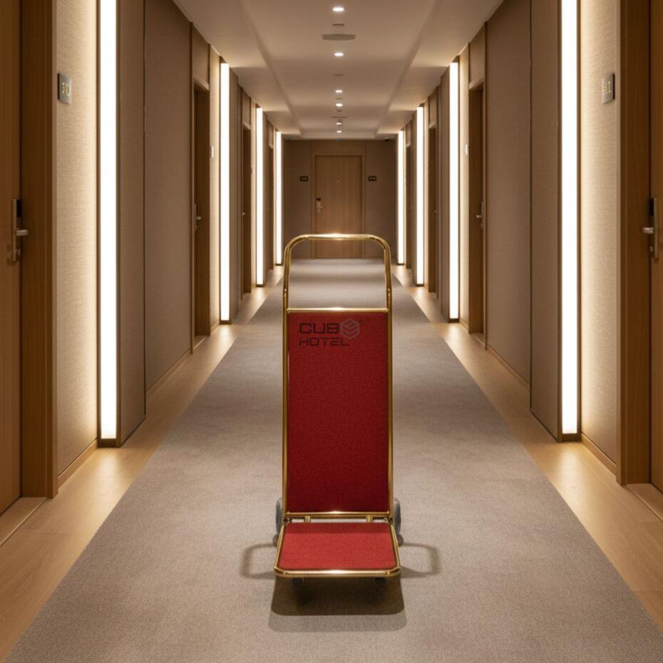 Carro Portaequipajes Plegable 2 Ruedas Alfombra Roja