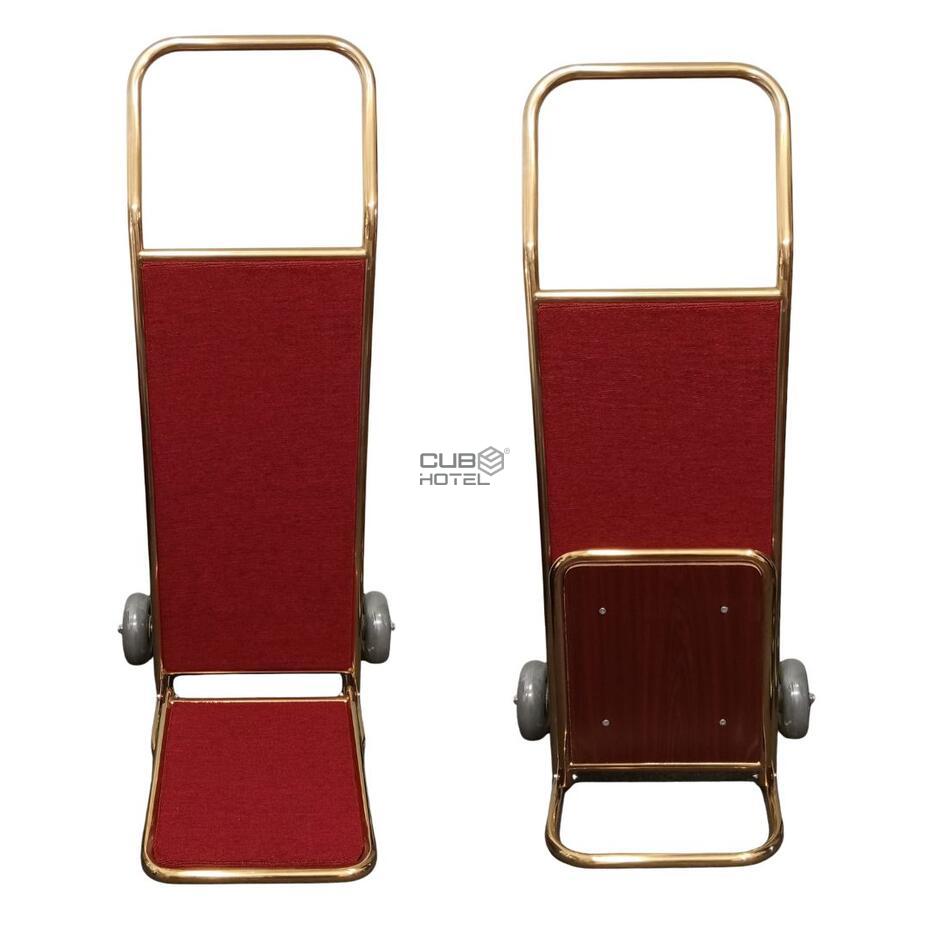Carro Portaequipajes Plegable 2 Ruedas Alfombra Roja