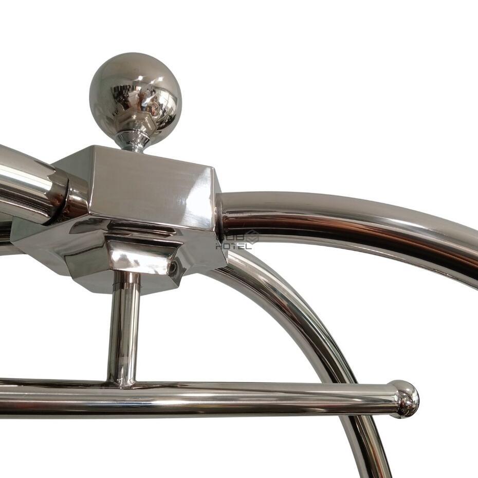 Chrome Baggage Cart with Black Carpet