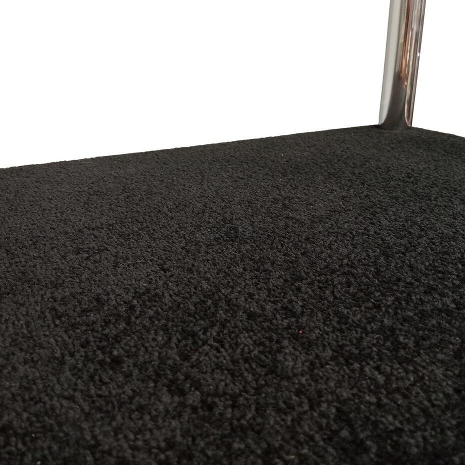 Chrome Baggage Cart with Black Carpet