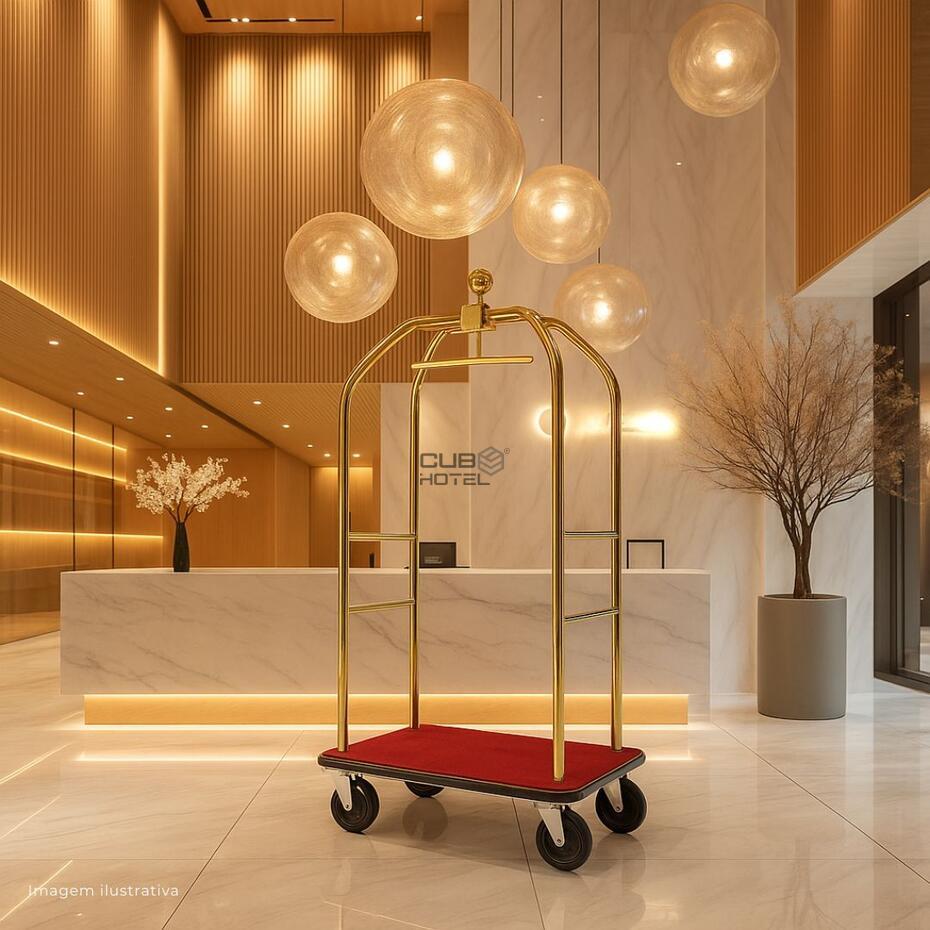 Carro de Bagagem BIRDCAGE 79x59x189 Tapete Vermelho