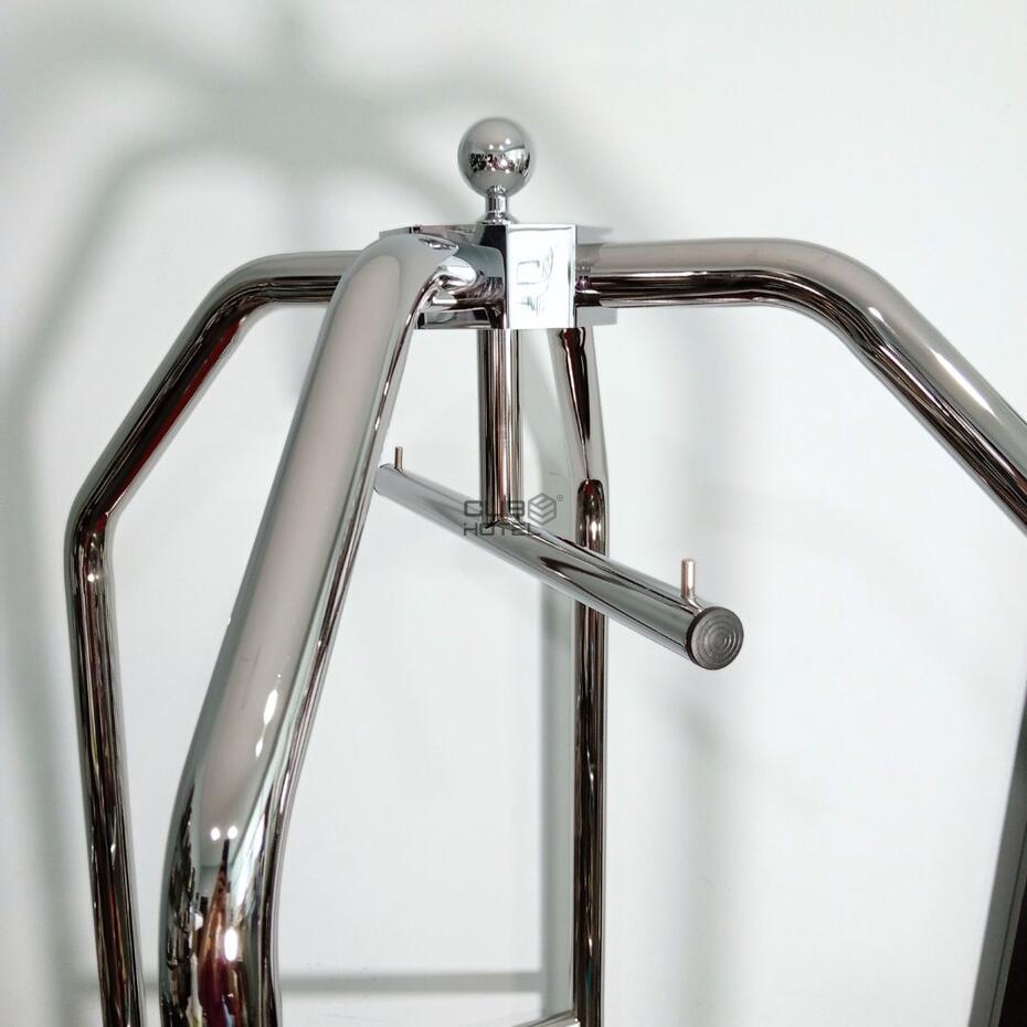 Luggage Trolley Hotel Chrome 79X59X189 Red Carpet
