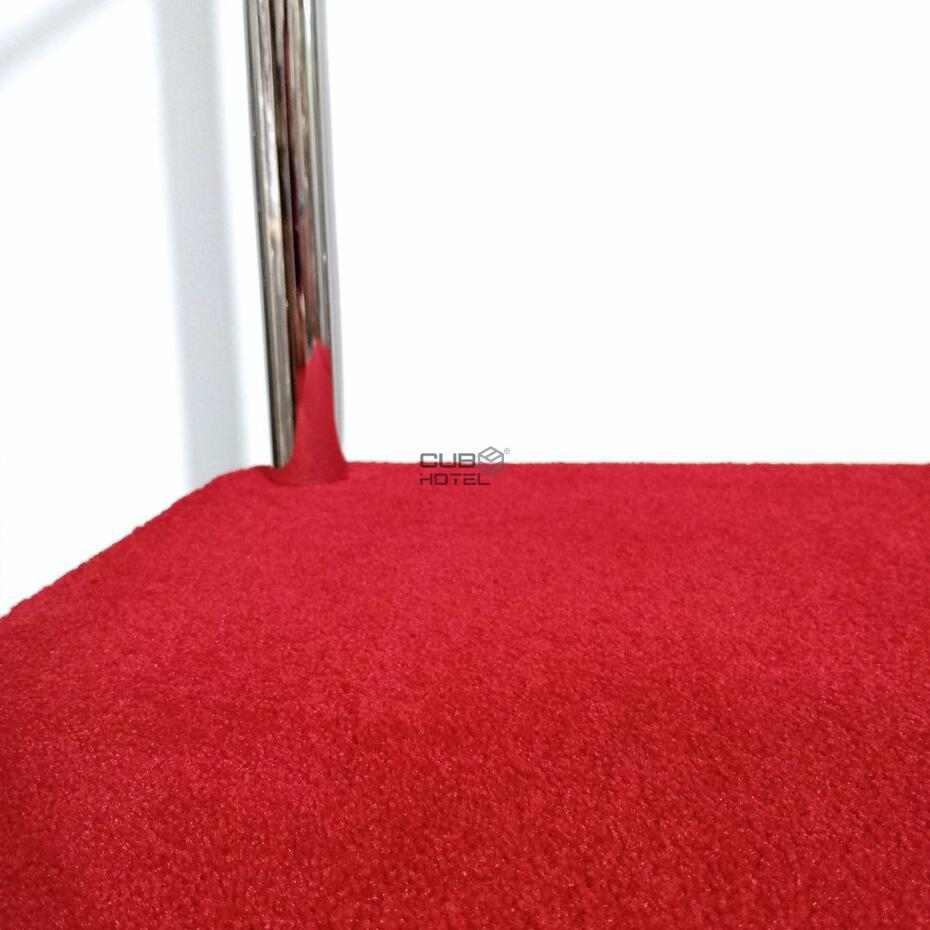 Luggage Trolley Hotel Chrome 79X59X189 Red Carpet