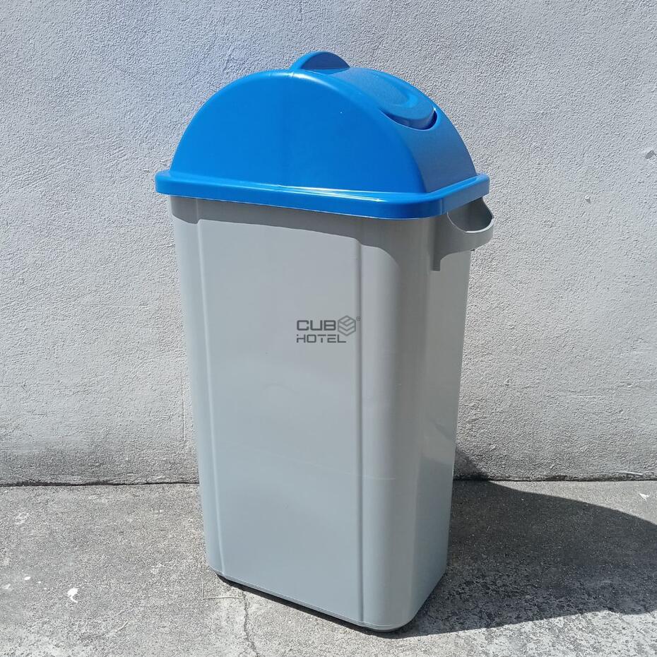 Ecopunto 50L con Tapa Basculante Azul en Polipropileno