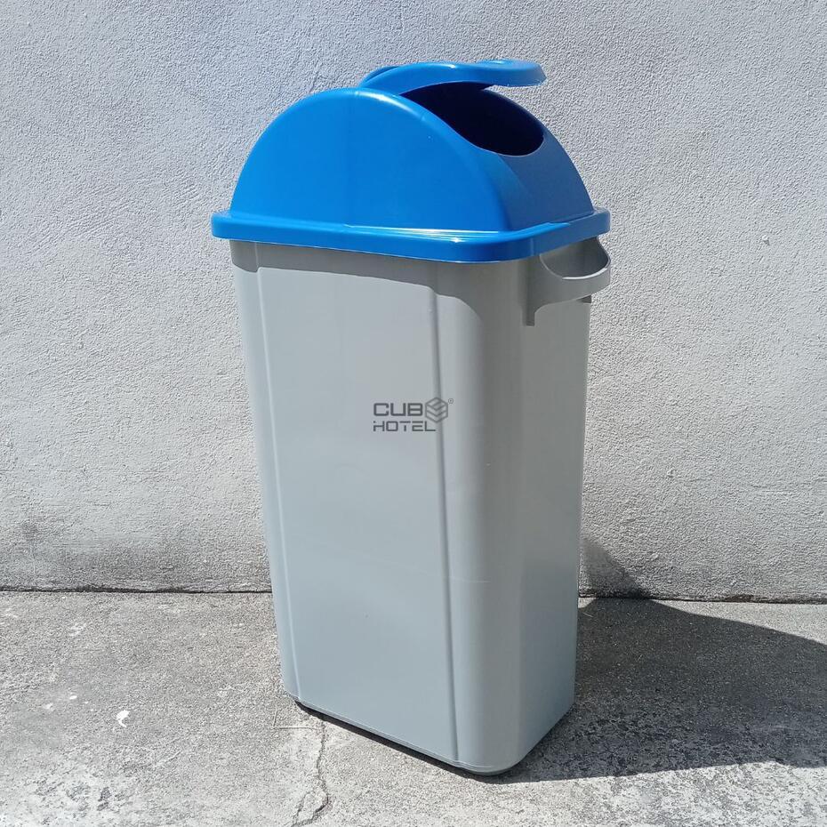 Ecopunto 50L con Tapa Basculante Azul en Polipropileno