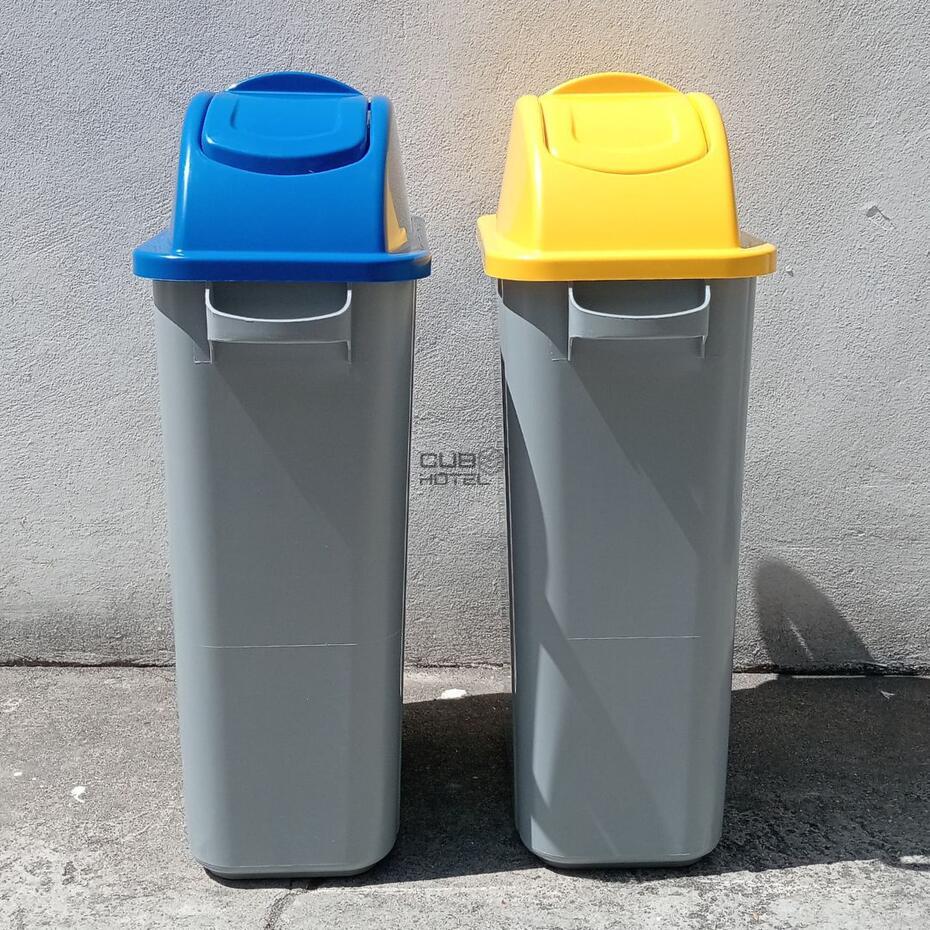 Ecopunto 50L con Tapa Basculante Azul en Polipropileno