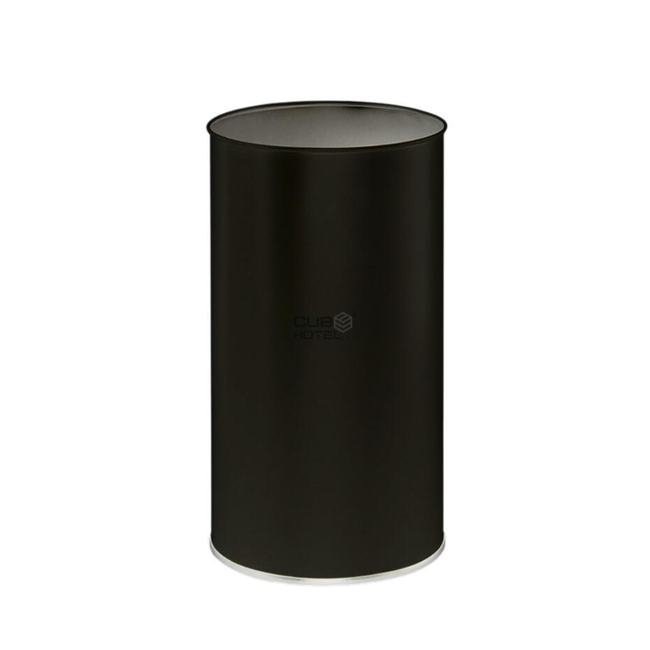 Wastepaper bin with top flap in painted steel
