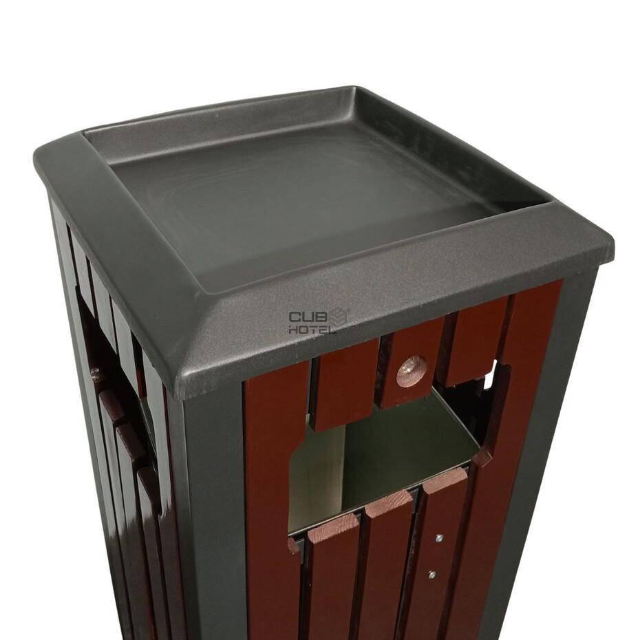 Papelera exterior con cenicero 25l Madelux