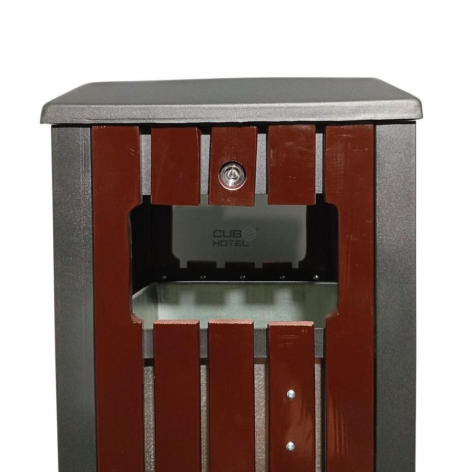 Papelera exterior con cenicero 25l Madelux