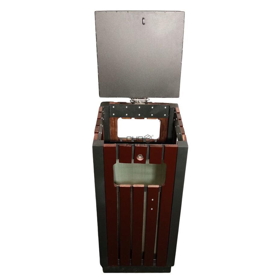 Papelera exterior con cenicero 25l Madelux