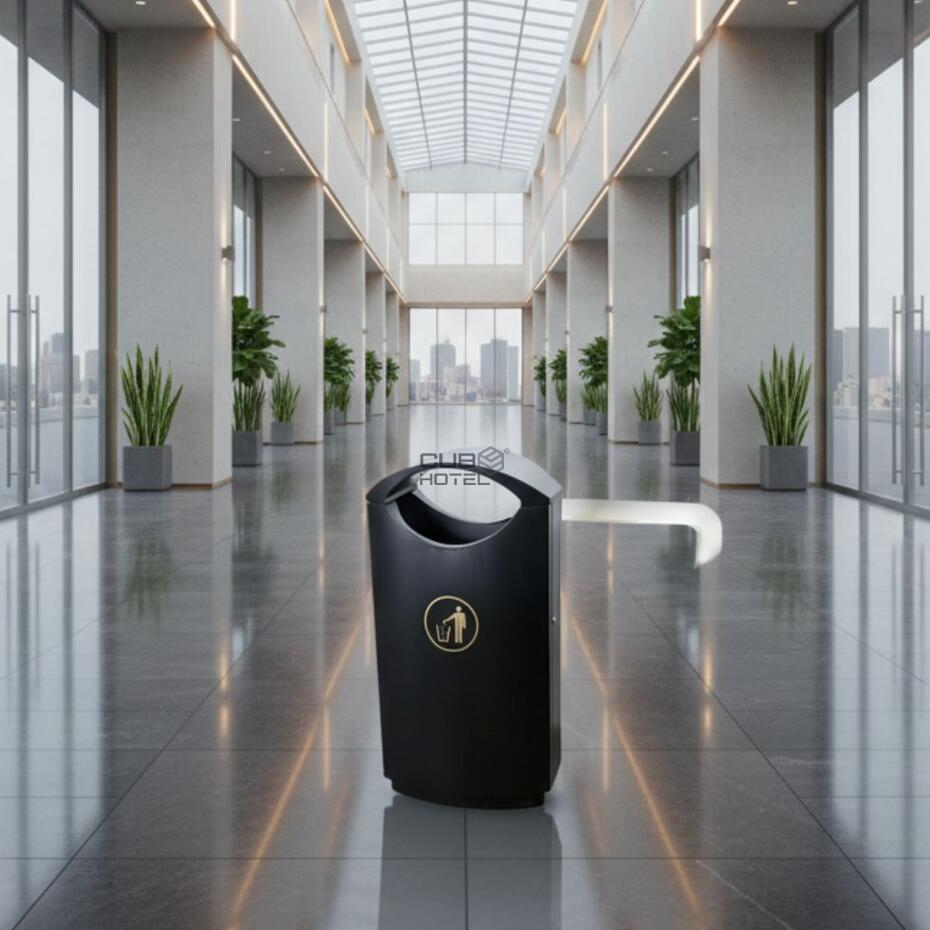 50L Coated Iron Waste Bin with Inner Container